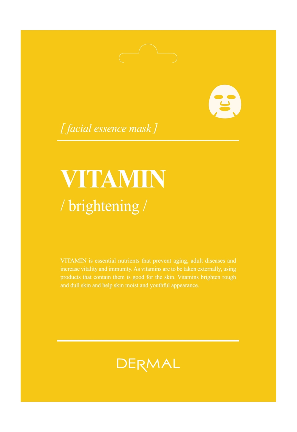 Dermal Маска для лица Витаминная, тканевая, для сияния кожи, 25 гр