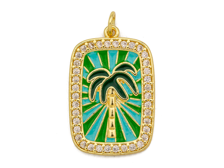Подвеска-кулон "Пальма" 27мм