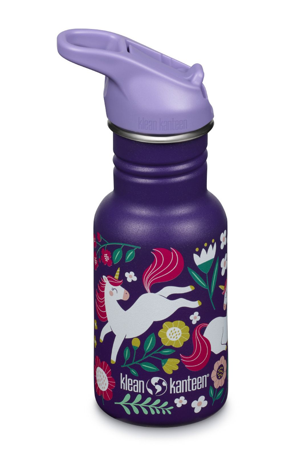 Детская бутылка Klean Kanteen Kid Classic Narrow Flip Sport 12oz (355 мл) Leaping Unicorns