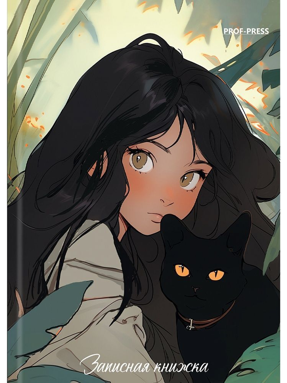 Блокнот А7 7БЦ 64л "Девушка и природа - 1" клетка, глянц.лам.