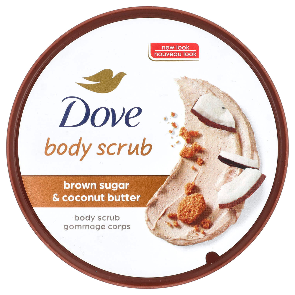 Dove, Скраб для тела, коричневый сахар и кокосовое масло, 298 г (10,5 унции)