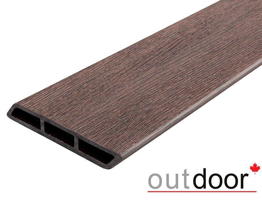 Доска Ромбус ДПК Outdoor 122*22*3000 мм. STORM BROWN коричневая микс