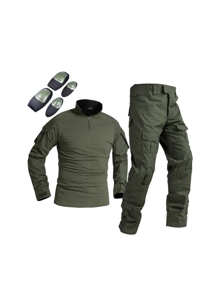 Костюм тактический с наколенниками и налокотниками (олива) (А)