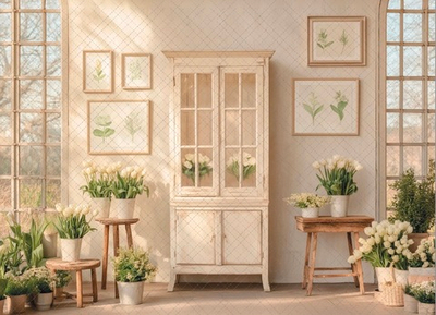 Тюльпаны кантри-стиль №2 - фон неопреновый