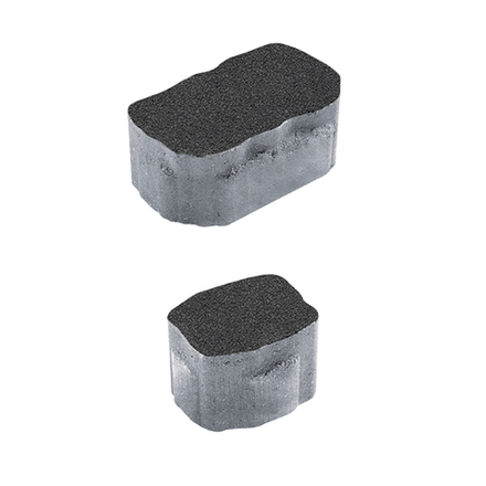 Тротуарная плитка Арена - Гранит Черный, комплект из 2 видов плит