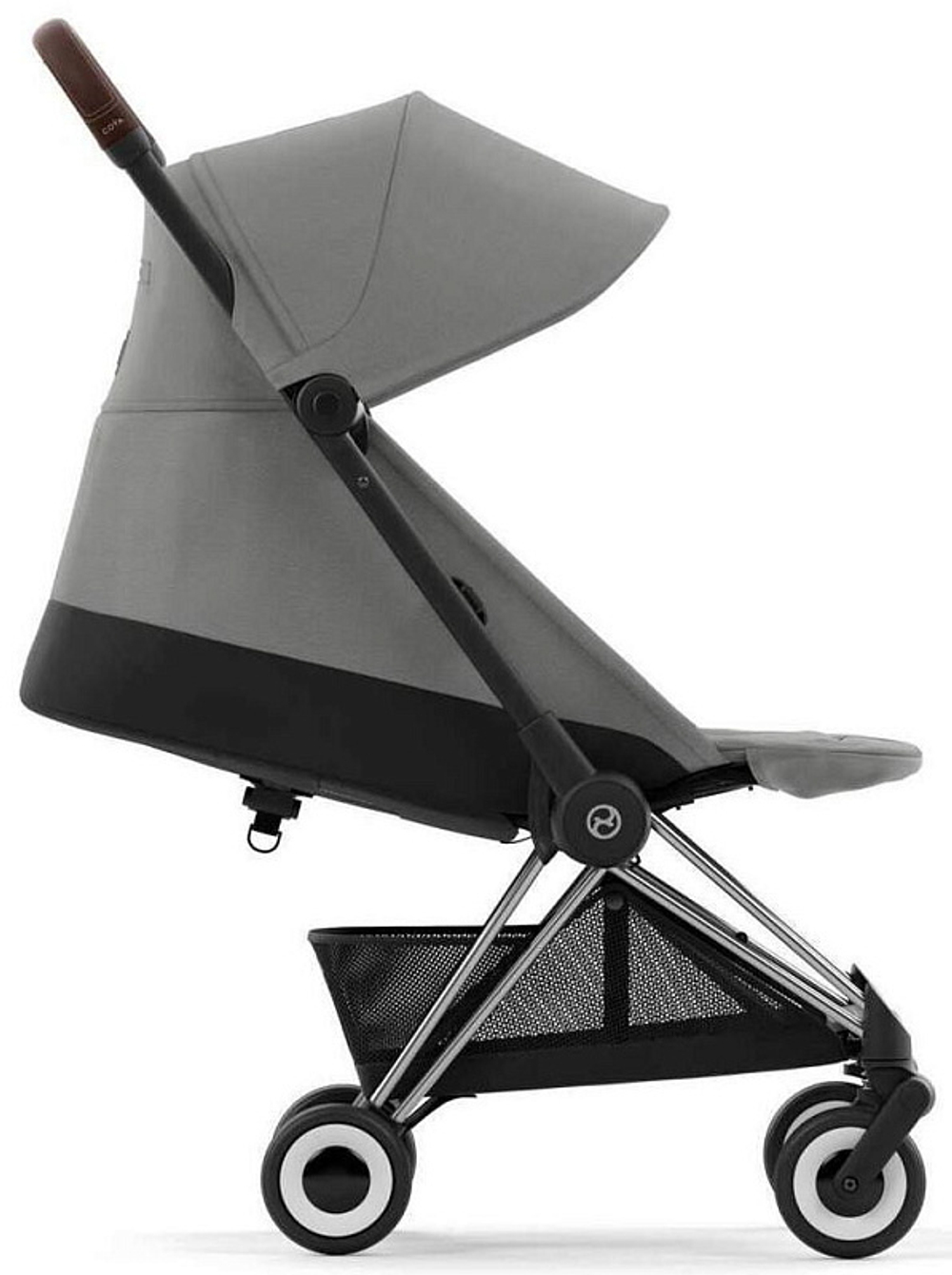 Коляска Cybex Coya Chrome Frame Cloud G i-Size Moon Black Plus 2 в 1 Mirage Grey с дождевиком