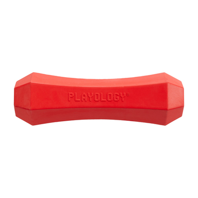 Жевательная палочка Playology SQUEAKY CHEW STICK для собак средних и крупных пород с ароматом говядины, большая, цвет красный