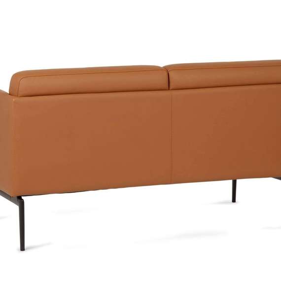 Двухместный диван Bisq 156 см, коричневая кожа