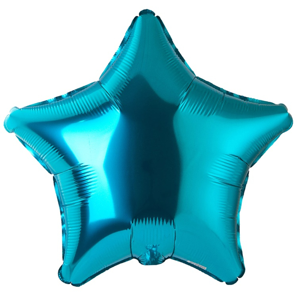 Шар фольгированный Звезда 45 см (Бирюзовый)