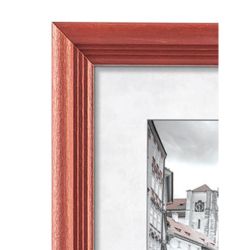 Фоторамка Image Art С20 40х60 деревянная из сосны, цвет красное дерево, вставка-прозрачный пластик