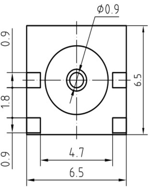 LT-SMA-F9A-2, Разъем для печатной платы, SMA, 18 ГГц