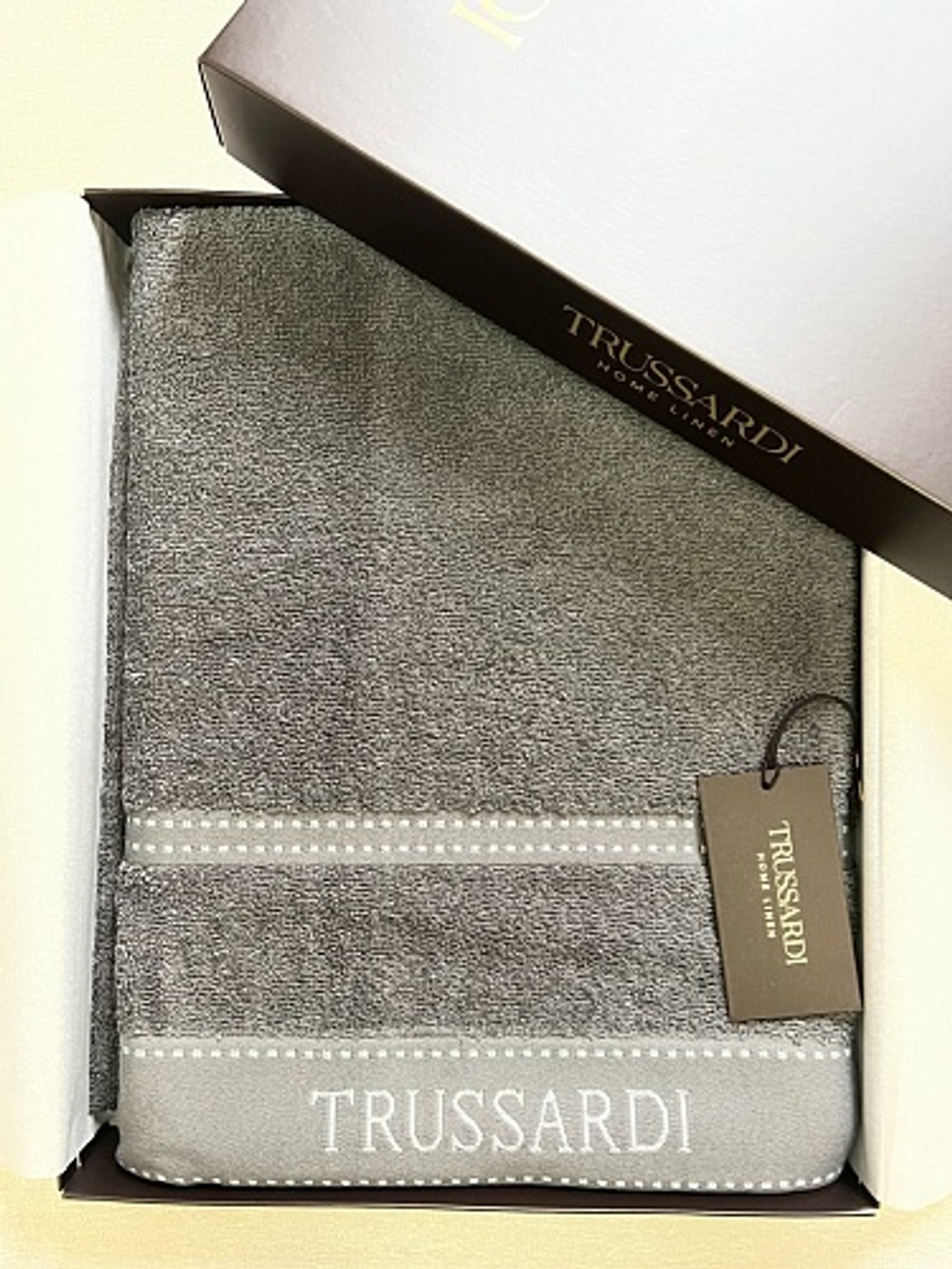Комплект полотенец 2шт Trussardi Ribbon Dark Grey
