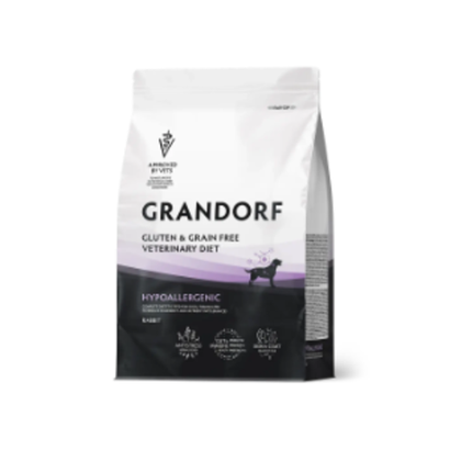Сухой корм GRANDORF VETERINARY DIET Dog HYPOALLERGENIC Полнорационный диетический корм для собак с пищевой аллергией или непереносимостью, кролик 1кг
