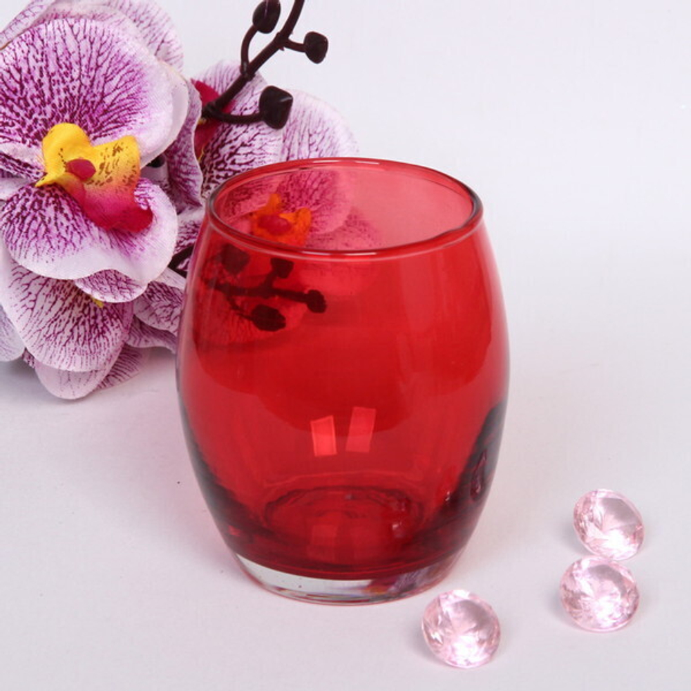 Подсвечник «Oasis-Barrel» 8*9см цвет красный