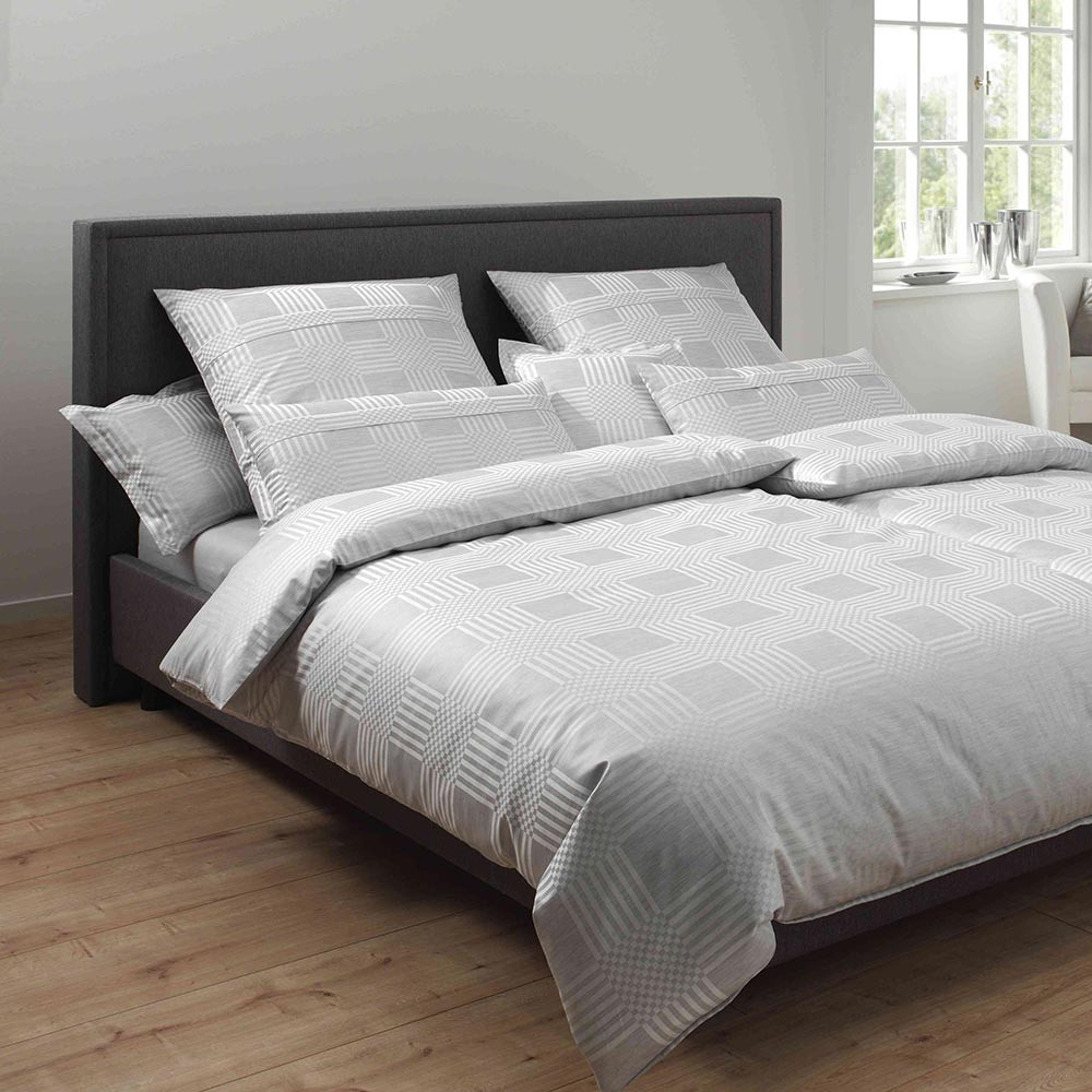 Постельное белье 2 спальное Elegante Palladium серое без простыни Германия