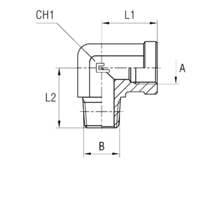 Штуцер FSC90 BSP 1/2" BSPT 1/2"
