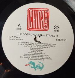 Винтажная виниловая пластинка LP The Dogs DAmour Straight (UK 1990)