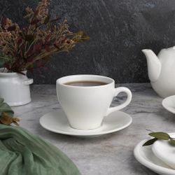 Чайная пара 200 мл белая d 8,5 см h7,2 см фарфор P.L. Proff Cuisine [4]