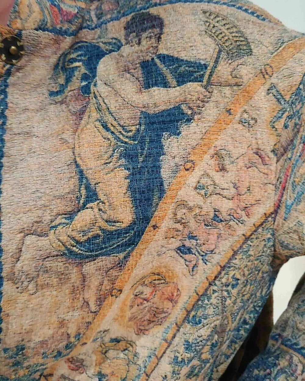 Пальто "Знаки зодиака", по мотивам фламандского гобелена 17 в