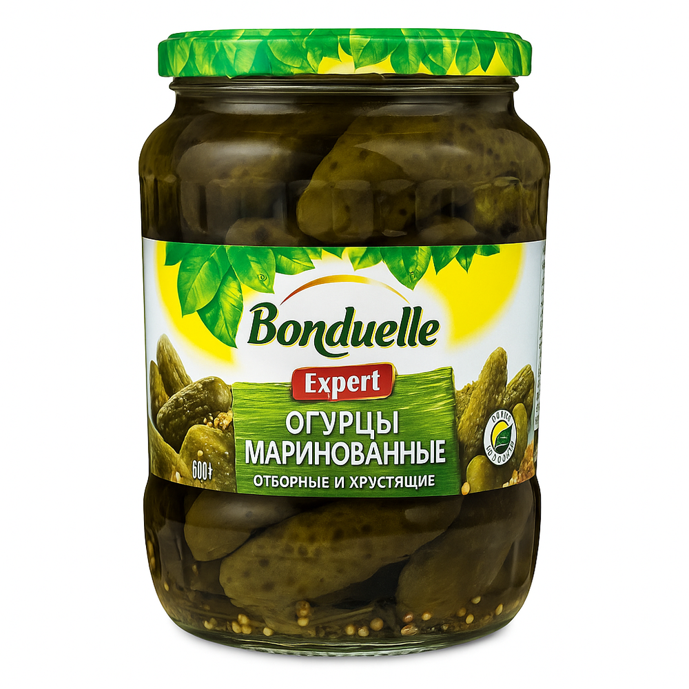 Огурцы маринованные Bonduelle 680 гр