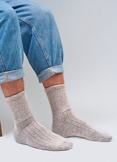 Носки из 100% монгольской шерсти Серые