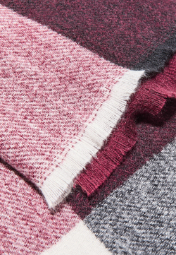 STRADIVARIUS Клетчатый шарф, бургунди