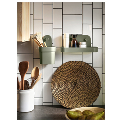 IKEA LÄTTAD  (ИКЕА ЛÄТТАД)  -  Коврик, морская трава/черный, 37 см