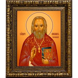 Михаил Тихоницкий священномученик пресвитер. Икона на холсте.