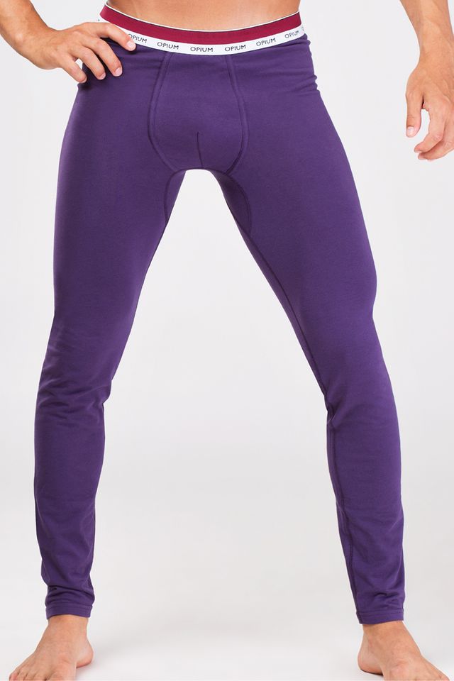 Стильные фиолетовые мужские кальсоны