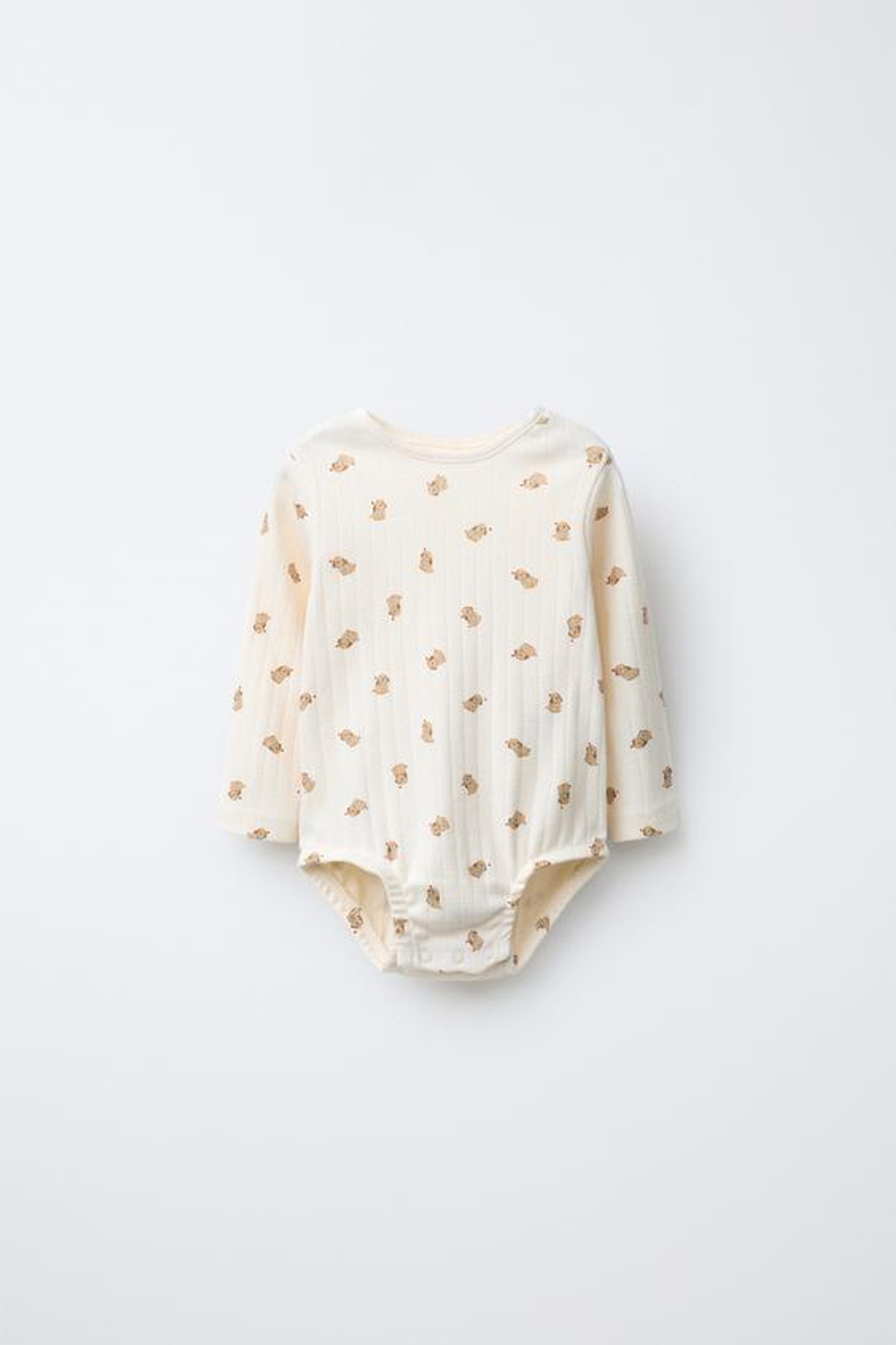 ZARA КОМПЛЕКТ ИЗ КУРТКИ, БОДИ И ЛЕГГИНСОВ С ПРИНТОМ «СОБАКИ», ЭКРЮ