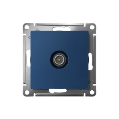 Розетка телевизионная оконечная TV AtlasDesign 1дБ механизм аквамарин SE ATN001191