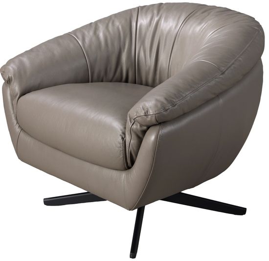 Вращающееся кресло 5138 из серой кожи Испания 