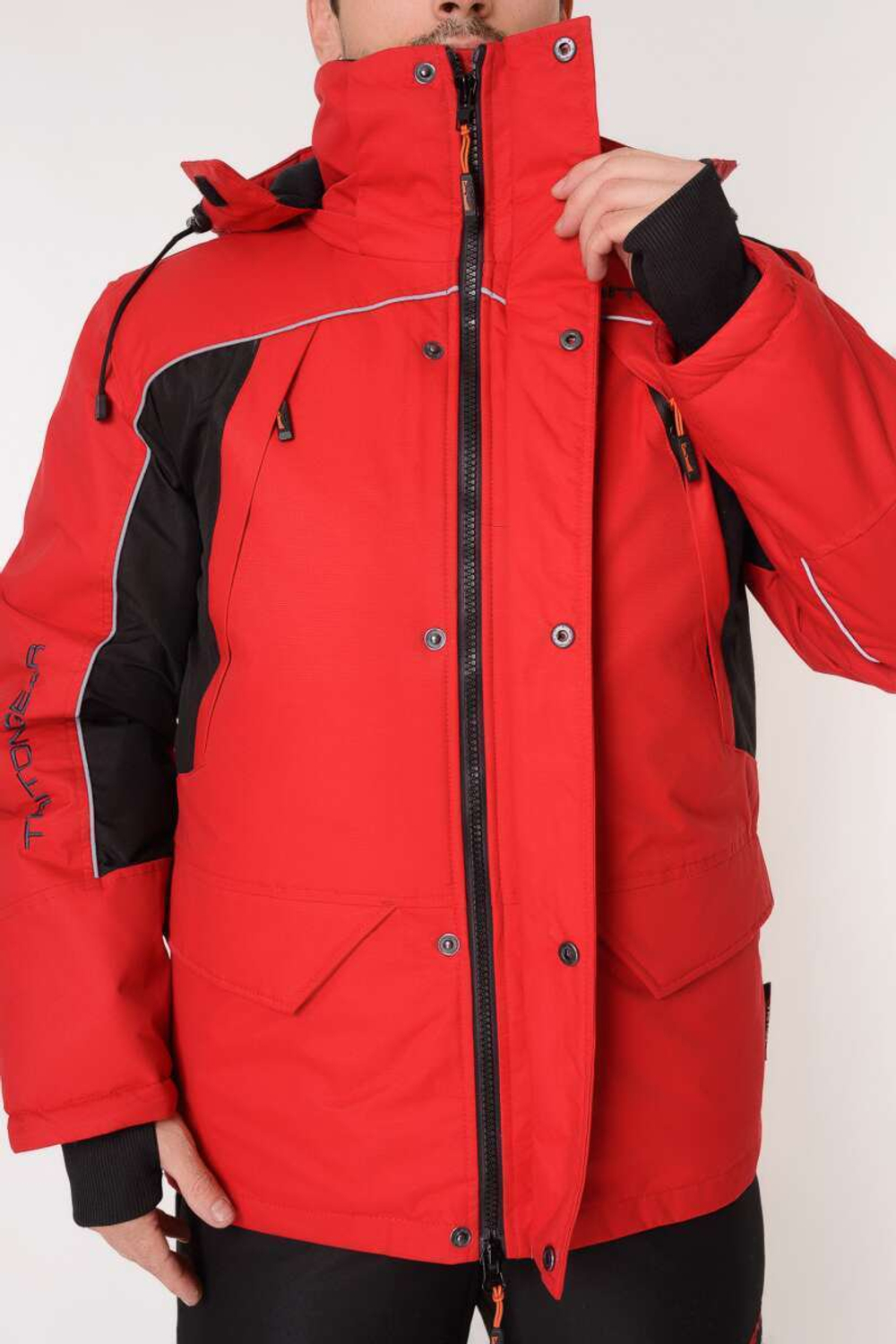 Зимний мужской костюм-поплавок TritonGear Skif -40 (Таслан) Красный/Чёрный