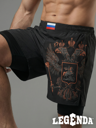 Шорты двойные спортивные