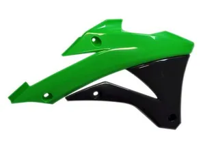 Боковины радиатора для Kawasaki KX85-100 14-19 черно-зеленые RTech R-CVKX0VENR14