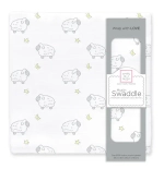 SwaddleDesigns Пеленка муслиновая - Little Lambs, Moons & Stars, Sterling & Pale Banana