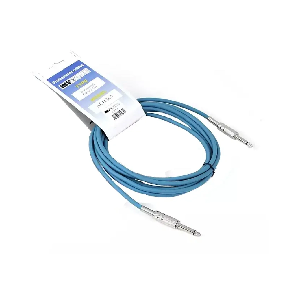 INVOTONE ACI1302 BK - инструментальный кабель, 6,3 джек моно &lt;-&gt; 6,3 джек моно, длина 2 м (черный).