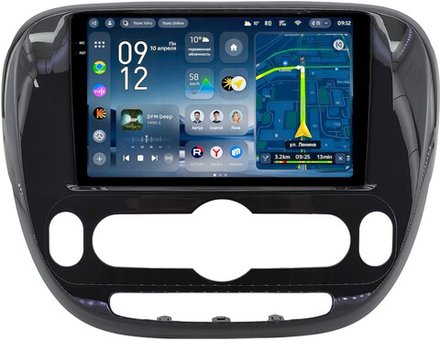 Магнитола для KIA Soul 2 2014-2019 (климат, рамка глянцевая) - Teyes CC4-PRO монитор 9.5" 2K QLED на Android 13, Snapdragon 778G, AI, CarPlay, DSP, 4G SIM-слот