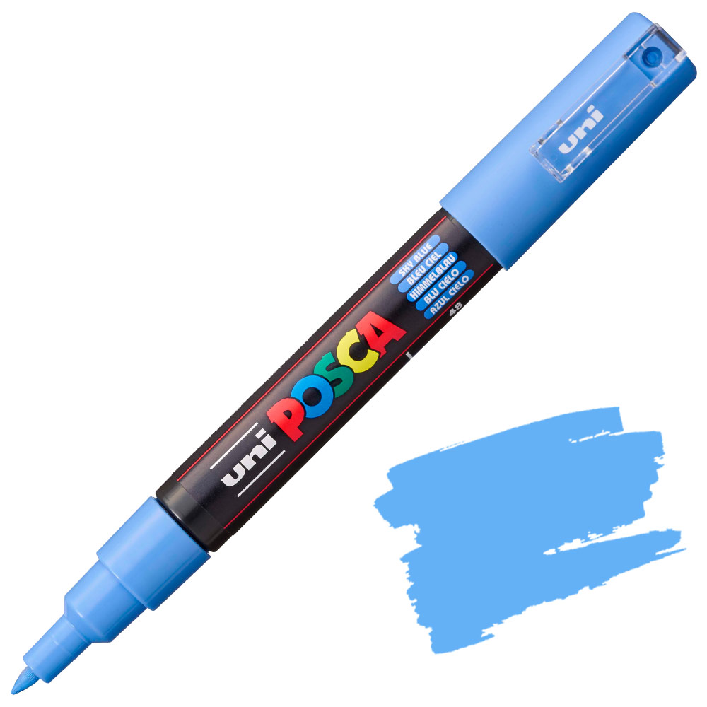 Маркер UNI POSCA PC-1M, 0.7 мм. Sky Blue