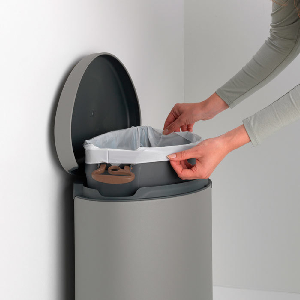 Мусорный бак с педалью 40л FB Brabantia Минерально-серый
