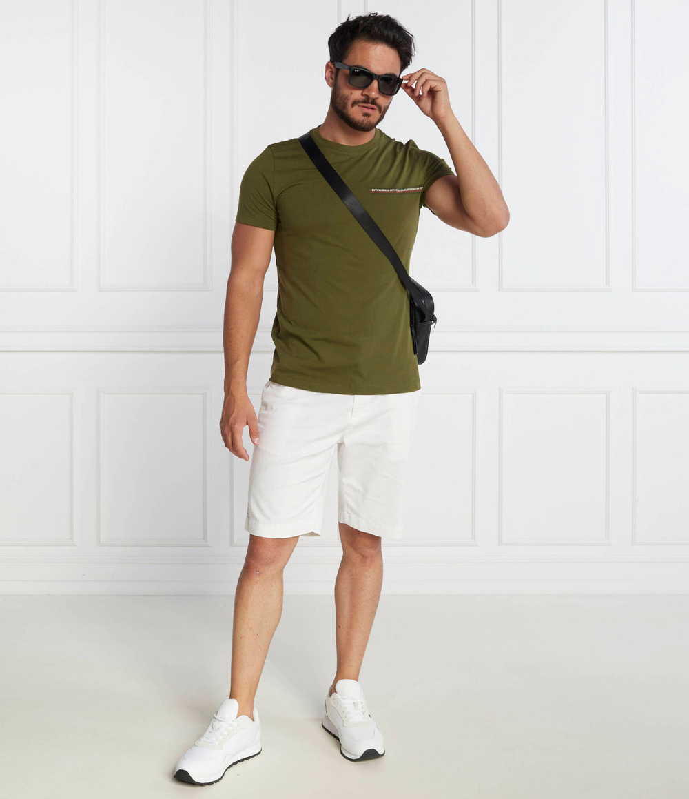 Футболка SMALL CHEST STRIPE MONOTYPE TEE Tommy Hilfiger - хаки(MW0MW32595)