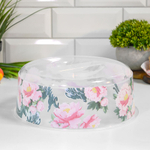 Крышка для СВЧ 25см "Bergamo. Сад пионов" (бесцветный)