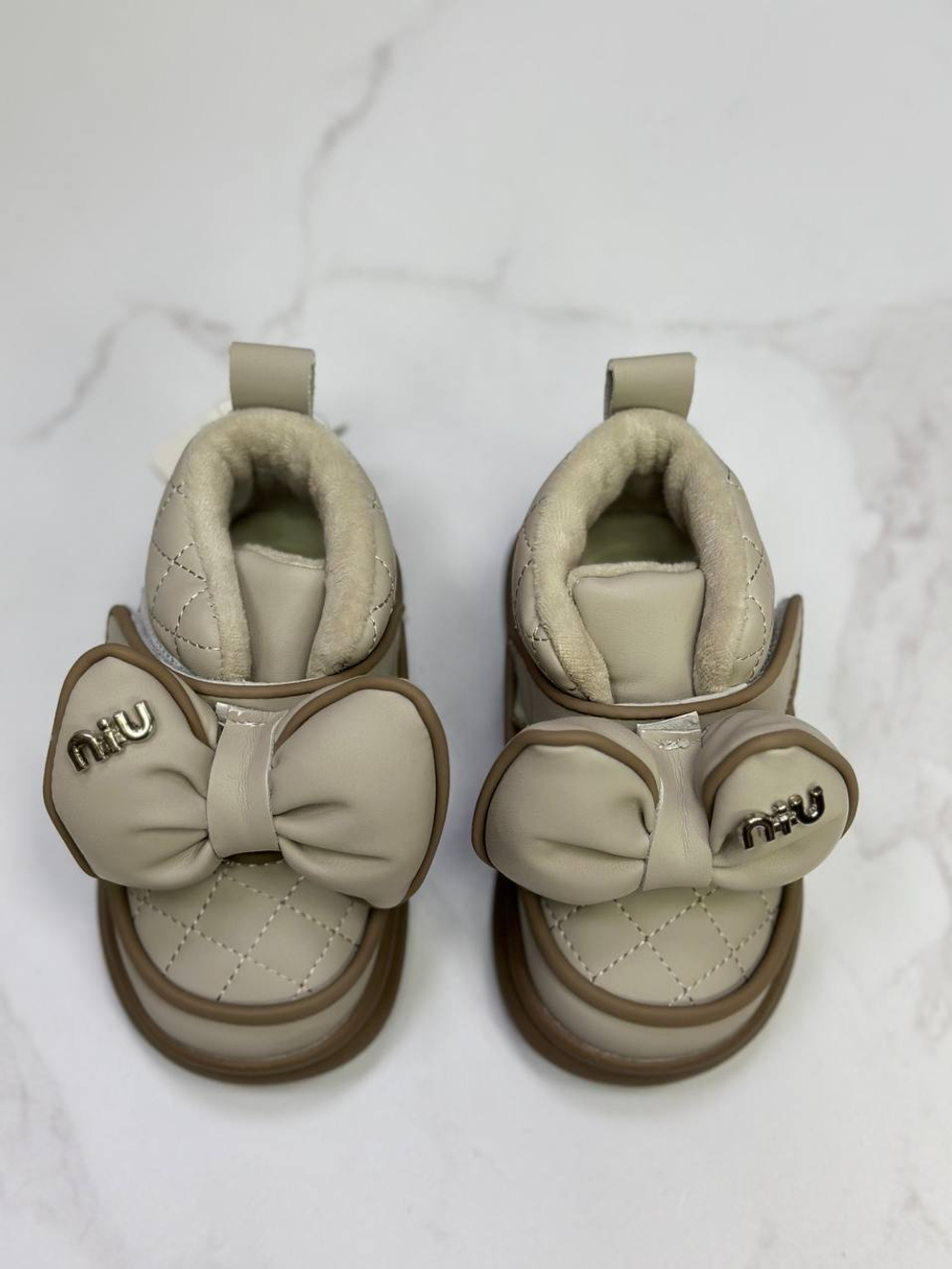 Детские ботинки Miu Miu с бантом