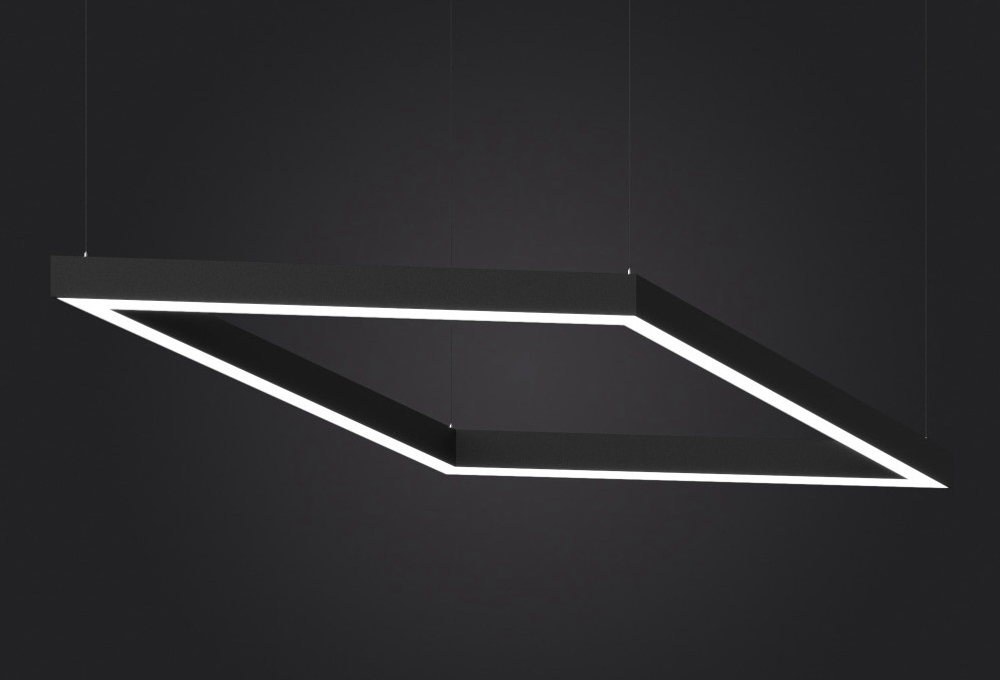 Светильник LED подвесной Ромбовидный LP85-ROMBI-300 28Вт 5000К черный 563х325х80мм DIOLUM