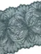 1079 ОПТ Кружево эластичное 19 см, Италия, мандала, бальзамический зеленый