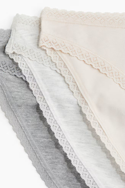 H&M Набор из 7 пар трусов хлопковых трусов, пудрово-розовый