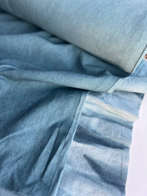 Вареный хлопок цвет «Бирюза» (поплин)