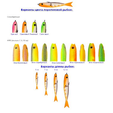 Рыбка поролоновая "Джига" Пескарь 7см-08021-ОР007 (Оранжевый)  1шт