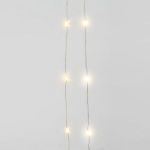 Гирлянда светодиодная Роса с крупными каплями 2м, 20LED, ТЕПЛЫЙ БЕЛЫЙ, IP20, 2хCR2032 в комплекте NE