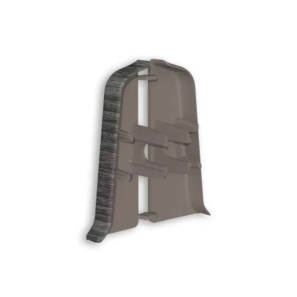 Торцевые (пара) для плинтуса 55мм "Деконика", 352 Каштан серый